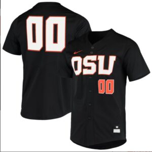 Custom Oregon State Beavers Baseball Black Untouchable Jersey Stitched