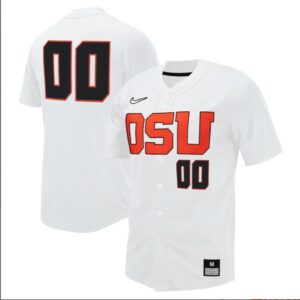 Custom Oregon State Beavers Baseball White Untouchable Jersey Stitched