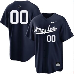 Custom Penn State Nittany Lions Baseball Navy Jersey ? All Stitched
