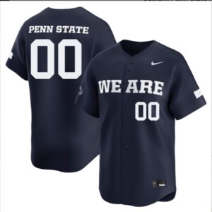 Custom Penn State Nittany Lions Baseball Navy Limited Jersey Stitched