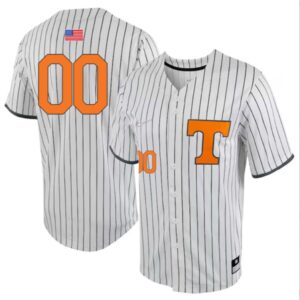 Custom Tennessee Volunteers College Baseball World Series Jersey White Stitched