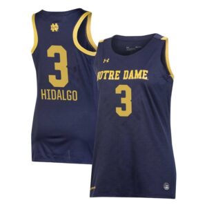 Hannah Hidalgo Jersey Navy #3 Notre Dame Fighting Irish NCAA College Basketball Stitched