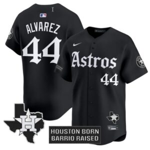Yordan ?lvarez Jersey #44 Houston Astros Gothic Edition Vapor Premier Limited Stitched Black