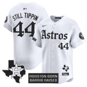 Still Tippin Jersey #44 Houston Astros Gothic Edition Vapor Premier Limited Stitched White