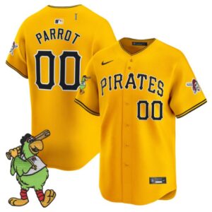 Pirate Parrot Jersey #00 Pittsburgh Pirates Pirate Parrot Patch Premier Limited Stitched Gold