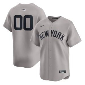 Custom New York Yankees Gray Jersey Name and Number All Stitched