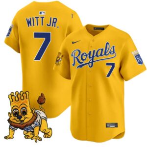 Bobby Witt Jr Jersey #7 Kansas City Royals Sluggerrr Patch Vapor Premier Limited Stitched