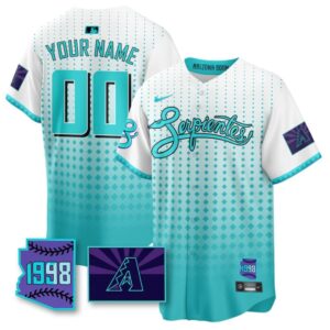 Custom Arizona Diamondbacks Jersey Purple for Second ?Serpientes? City Connect Stitched White