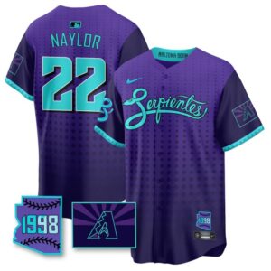 Josh Naylor Jersey #22 Arizona Diamondbacks Serpientes City Connect Stitched Purple