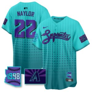 Josh Naylor Jersey #22 Arizona Diamondbacks Serpientes City Connect Stitched Teal