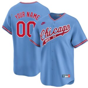 Custom Chicago White Sox Jersey Name and Number Light Blue All Stitched