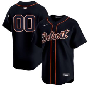 Custom Detroit Tigers Jersey Name and Number Navy All Stitched