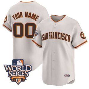 Custom San Francisco Giants Jersey Name and Number Cream All Stitched