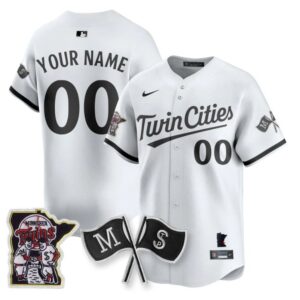 Custom Minnesota Twins Jersey Name and Number Alternate Limited Stitched White
