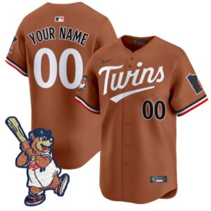 Custom Minnesota Twins Jersey T.C. Bear Patch Vapor Premier Limited Stitched