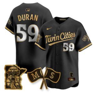 Jhoan Duran Jersey #59 Minnesota Twins Alternate Limited Stitched Black Gold