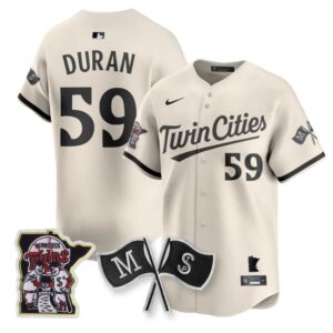 Jhoan Duran Jersey #59 Minnesota Twins Alternate Limited Stitched Cream