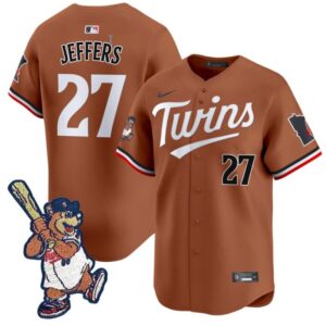 Ryan Jeffers Jersey #27 Minnesota Twins T.C. Bear Patch Vapor Premier Limited Stitched