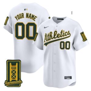 Custom Sacramento Athletics Jersey White All Stitched