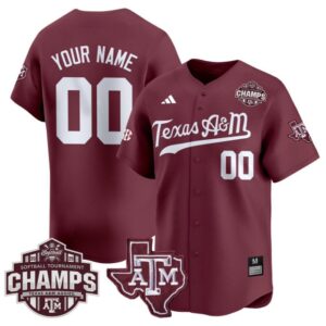Custom Texas A&M Aggies Jersey 2025 SEC Softball Champions Patch Vapor Stitched Maroon