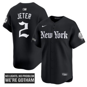 Derek Jeter Jersey #2 New York Yankees Gothic Legacy Edition Vapor Premier Stitched Black