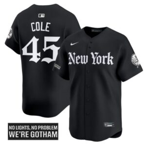 Gerrit Cole Jersey #45 New York Yankees Gothic Legacy Edition Vapor Premier Stitched Black