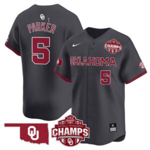 Ella Parker Jersey #5 Oklahoma Sooners 2025 SEC Champions Patch Limited Stitched Anthracite
