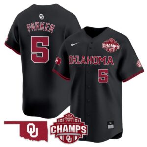 Ella Parker Jersey #5 Oklahoma Sooners 2025 SEC Champions Patch Limited Stitched Black