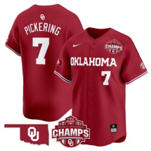 Kasidi Pickering Jersey #7 Oklahoma Sooners 2025 SEC Champions Patch Limited Stitched Crimson