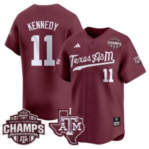 Emiley Kennedy Jersey #11 Texas A&M Aggies 2025 SEC Champions Patch Limited Stitched Maroon