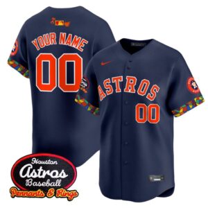 Custom Houston Astros Jersey El Tiempo Cantina Vapor Premier Limited Stitched Navy