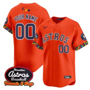 Custom Houston Astros Jersey El Tiempo Cantina Vapor Premier Limited Stitched Orange