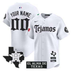 Custom Houston Astros Jersey Mexico Tejano Barrio Style Vapor Premier Limited Stitched White