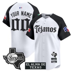 Custom Texas Rangers Jersey Mexico Tejano Barrio Style Vapor Limited Stitched Alternate