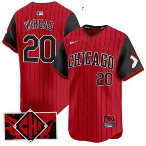 Miguel Vargas Jersey #20 Chicago White Sox 2025 City Connect Limited Red, Black