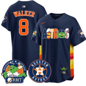 Christian Walker Jersey #8 Houston Astros Orbit Vapor Premier Limited Stitched Navy