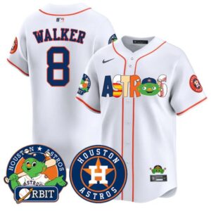 Christian Walker Jersey #8 Houston Astros Orbit Vapor Premier Limited Stitched White