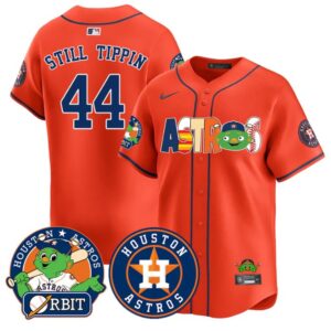 Still Tippin Jersey #44 Houston Astros Orbit Vapor Premier Limited Stitched Orange
