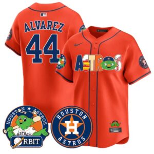 Yordan ?lvarez Jersey #44 Houston Astros Orbit Vapor Premier Limited Stitched Orange