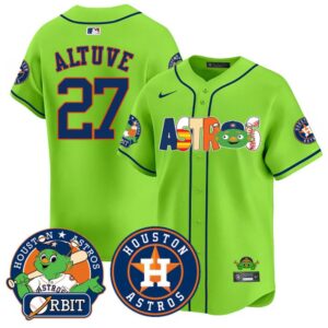 Jos? Altuve Jersey #27 Houston Astros Orbit Vapor Premier Limited Stitched Green