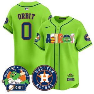 Orbit Jersey #00 Houston Astros Vapor Premier Limited Stitched Green
