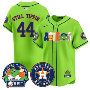 Still Tippin Jersey #44 Houston Astros Orbit Vapor Premier Limited Stitched Green