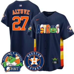 Jos? Altuve Jersey #27 Houston Astros Orbit Vapor Premier Limited Stitched Navy
