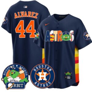Yordan ?lvarez Jersey #44 Houston Astros Orbit Vapor Premier Limited Stitched Navy