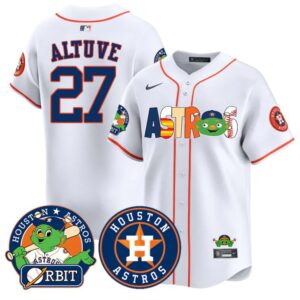 Jos? Altuve Jersey #27 Houston Astros Orbit Vapor Premier Limited Stitched White