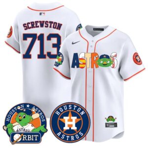 Screwston Jersey #713 Houston Astros Orbit Vapor Premier Limited Stitched White