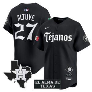 Jos? Altuve Jersey #27 Houston Astros Mexico Tejano Barrio Style Vapor Limited Stitched Black
