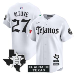 Jos? Altuve Jersey #27 Houston Astros Mexico Tejano Barrio Style Vapor Limited Stitched White