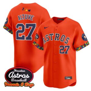 Jos? Altuve Jersey #27 Houston Astros x El Tiempo Cantina Vapor Premier Limited Stitched Orange