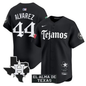 Yordan ?lvarez Jersey #44 Houston Astros Mexico Tejano Barrio Style Vapor Limited Stitched Black